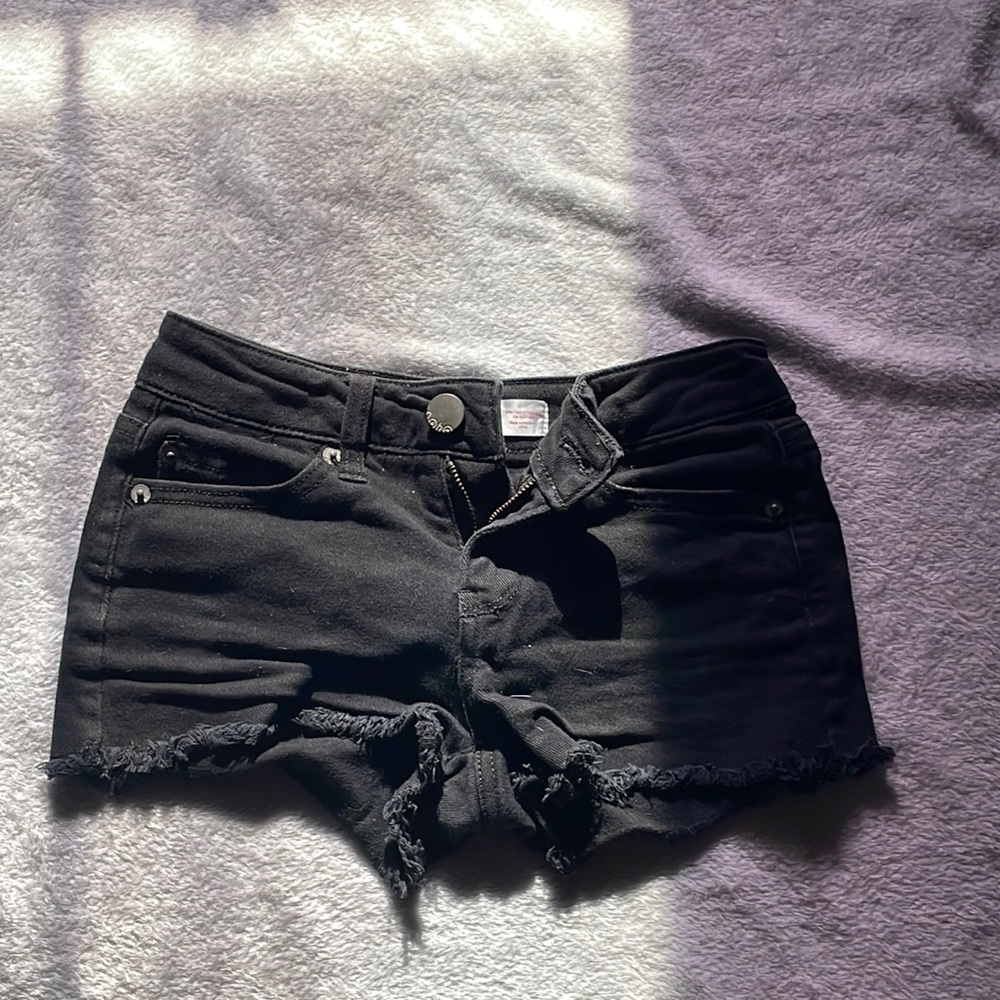 Black Jean Shorts